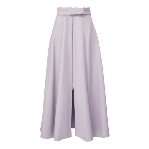 Brandon Maxwell Purple Leather Skirt Size 2 - Picture 1 of 5